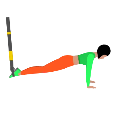 Przyciąganie kolan do klatki na TRX